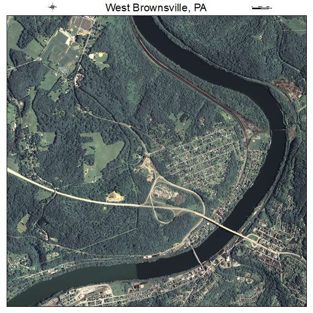 West Brownsville, PA air photo map