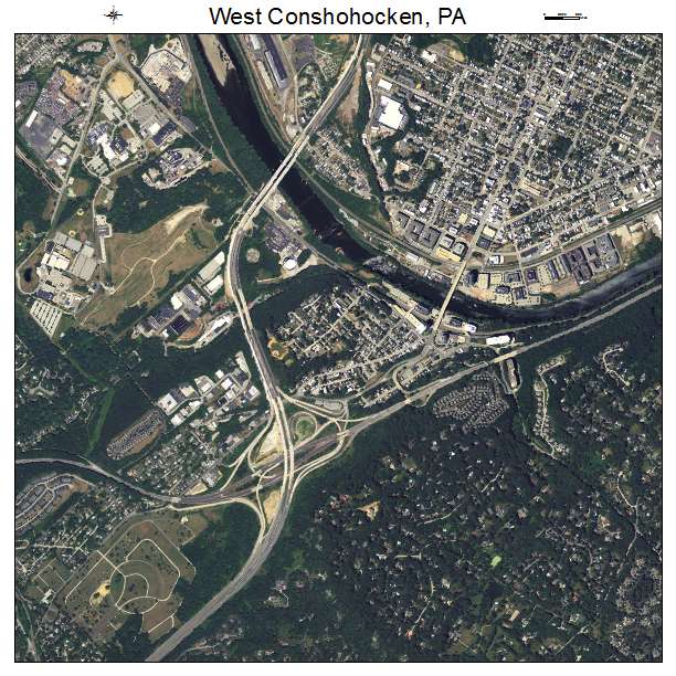 West Conshohocken, PA air photo map