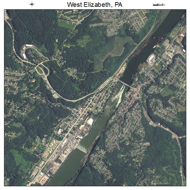 West Elizabeth, PA air photo map