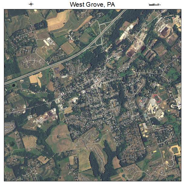 West Grove, PA air photo map