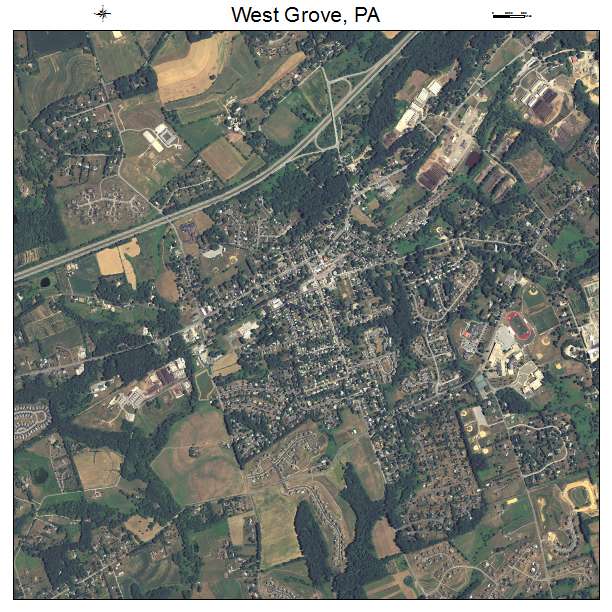 West Grove, PA air photo map
