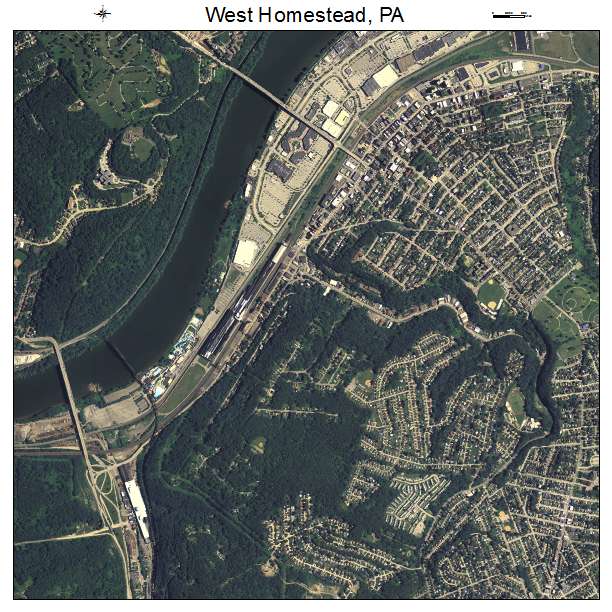 West Homestead, PA air photo map