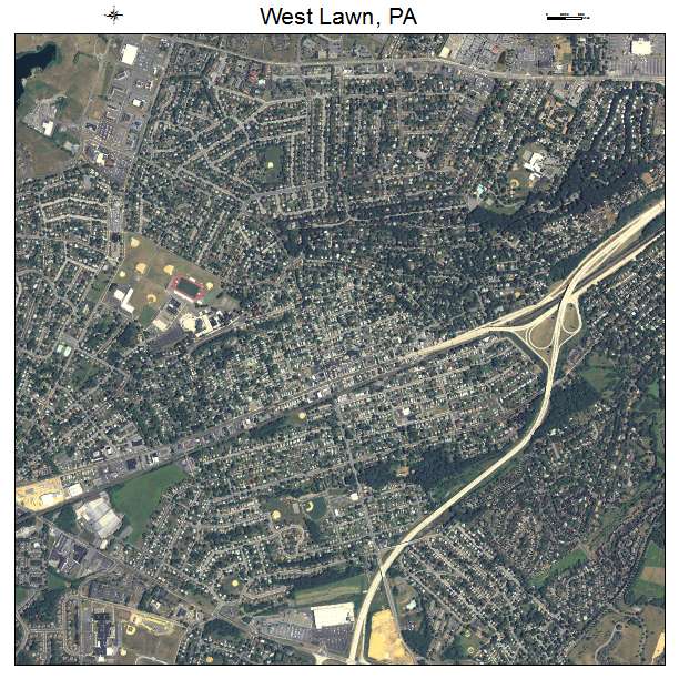 West Lawn, PA air photo map