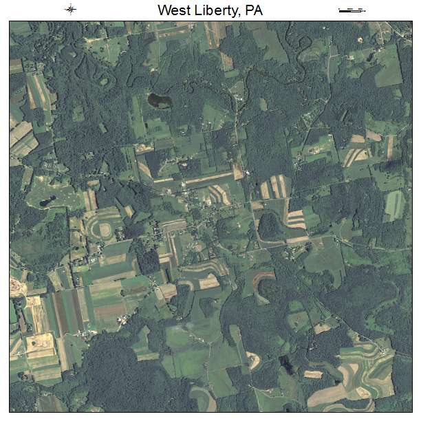 West Liberty, PA air photo map