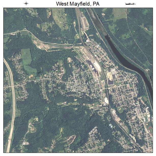 West Mayfield, PA air photo map