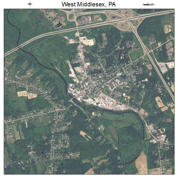 West Middlesex, PA air photo map