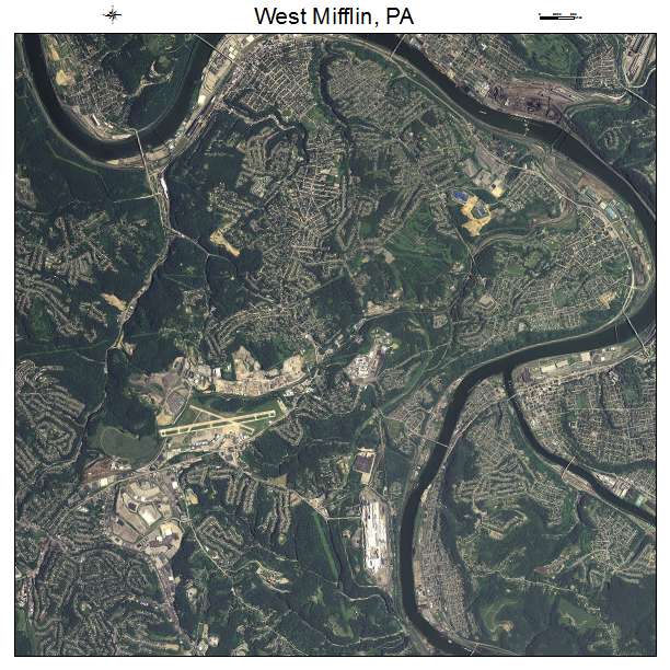 West Mifflin, PA air photo map