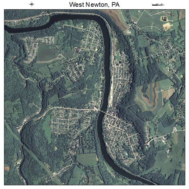 West Newton, PA air photo map