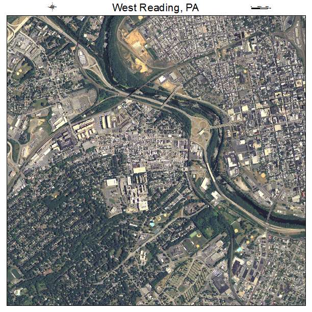 West Reading, PA air photo map