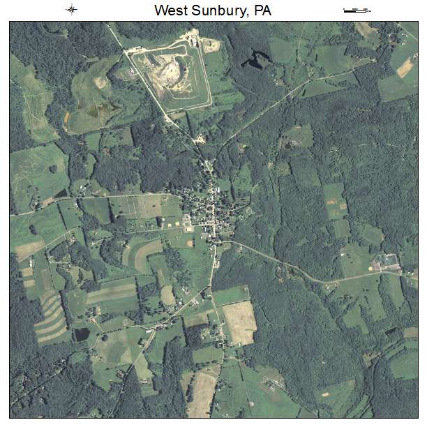 West Sunbury, PA air photo map