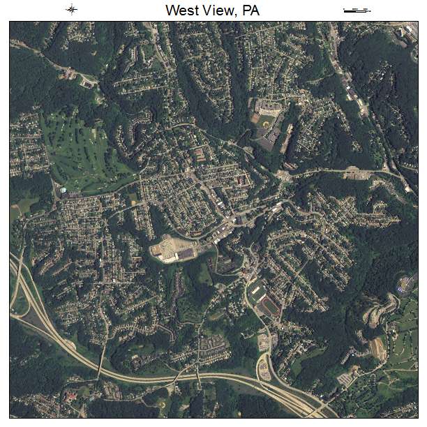 West View, PA air photo map