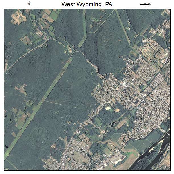 West Wyoming, PA air photo map