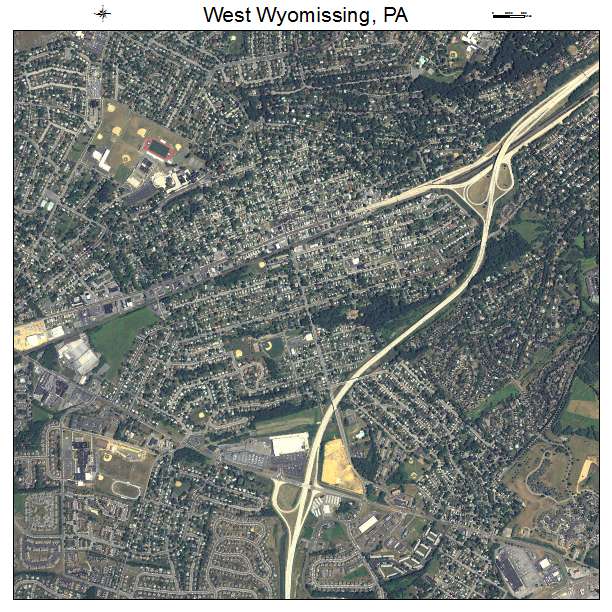West Wyomissing, PA air photo map