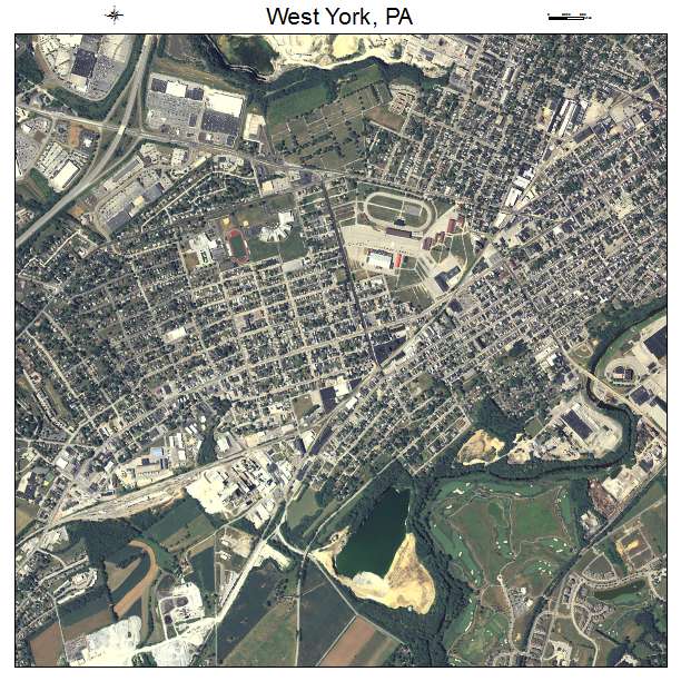 West York, PA air photo map