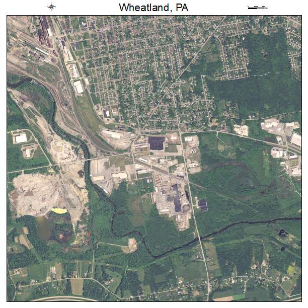 Wheatland, PA air photo map