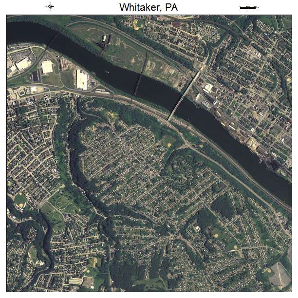 Whitaker, PA air photo map
