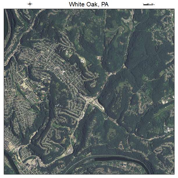 White Oak, PA air photo map