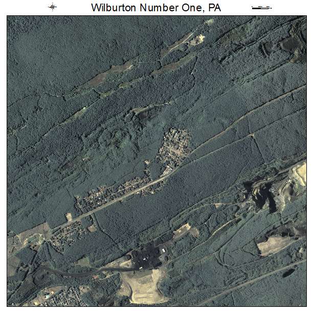 Wilburton Number One, PA air photo map