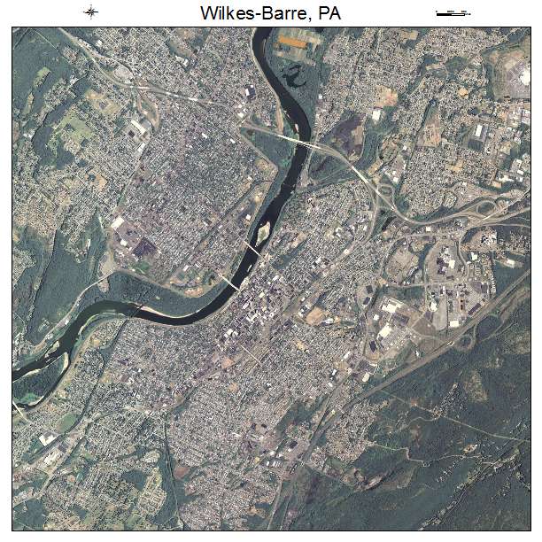 Wilkes Barre, PA air photo map