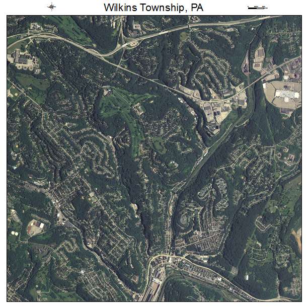 Wilkins Township, PA air photo map