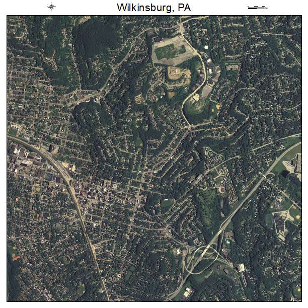 Wilkinsburg, PA air photo map