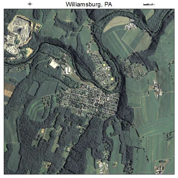 Williamsburg, PA air photo map