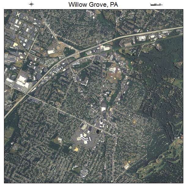 Willow Grove, PA air photo map