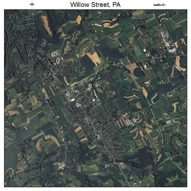 Willow Street, PA air photo map