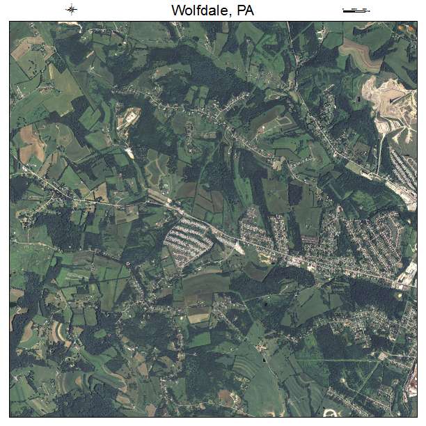 Wolfdale, PA air photo map