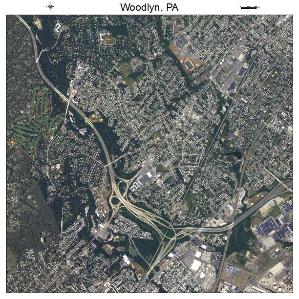 Woodlyn, PA air photo map