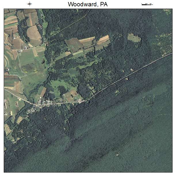 Woodward, PA air photo map