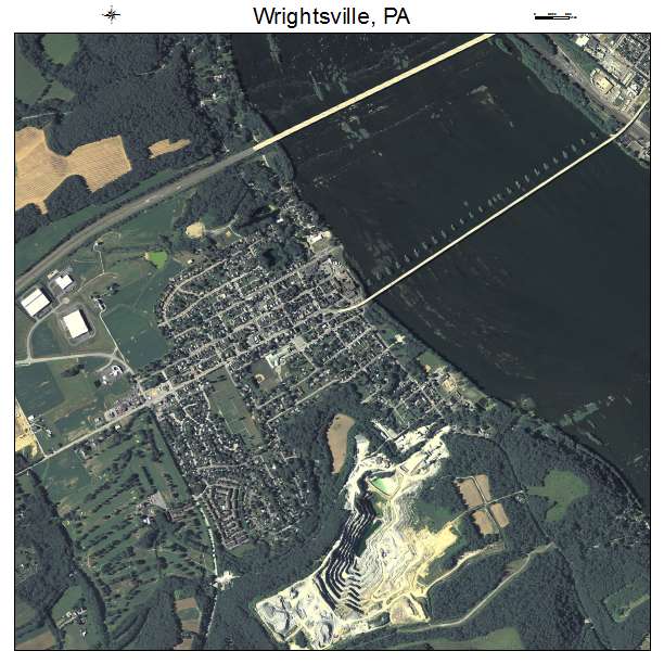 Wrightsville, PA air photo map