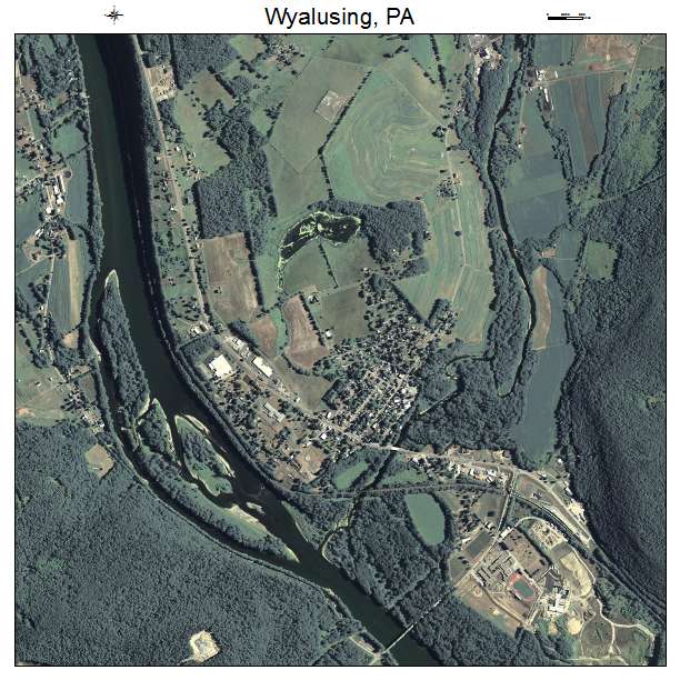 Wyalusing, PA air photo map