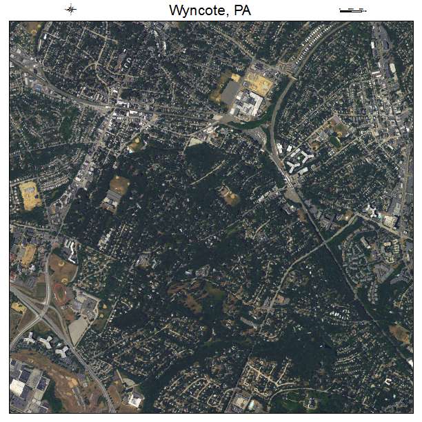Wyncote, PA air photo map
