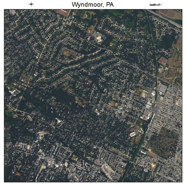 Wyndmoor, PA air photo map