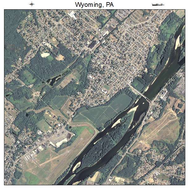 Wyoming, PA air photo map