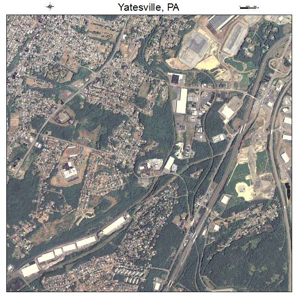 Yatesville, PA air photo map