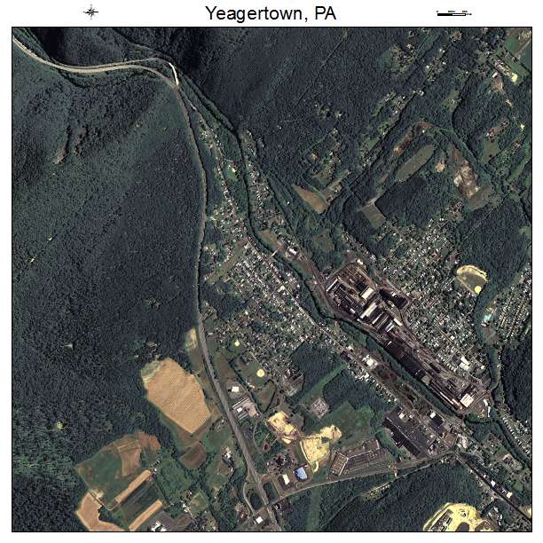 Yeagertown, PA air photo map