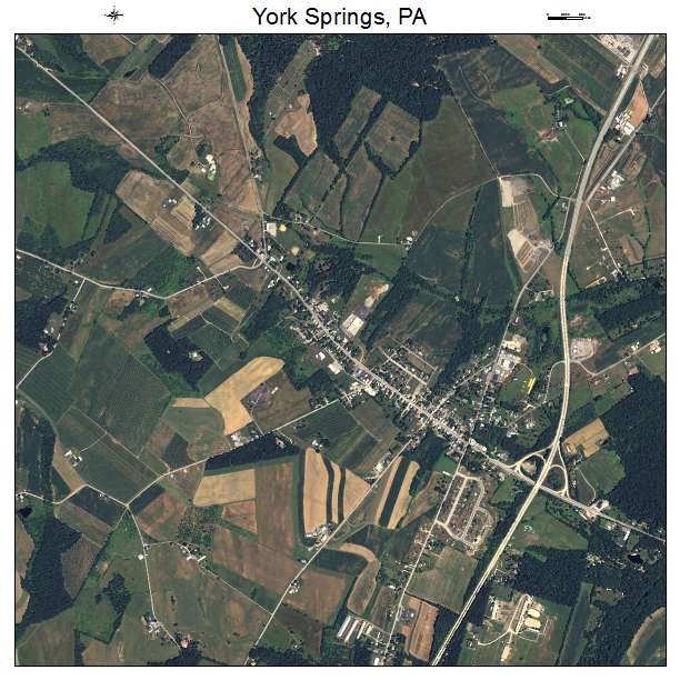 York Springs, PA air photo map