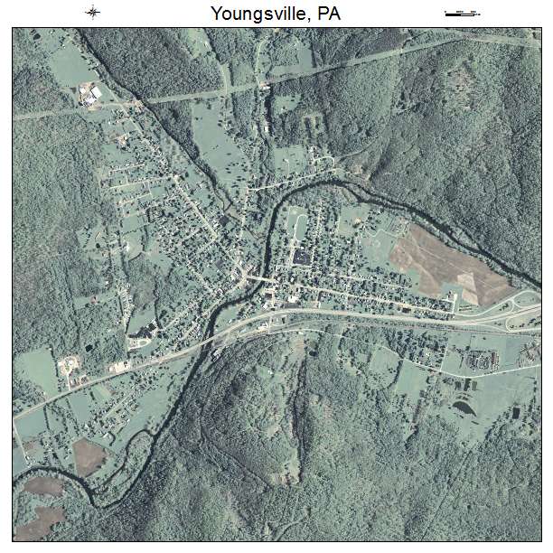 Youngsville, PA air photo map
