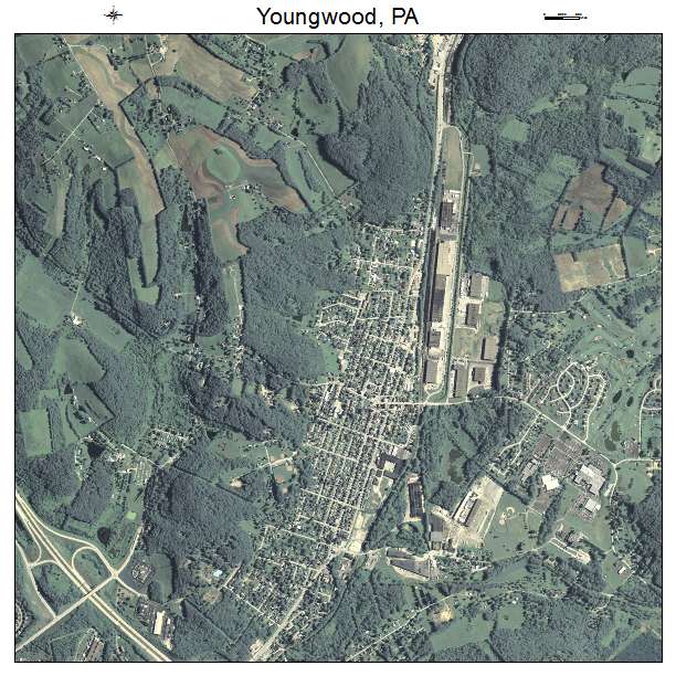 Youngwood, PA air photo map