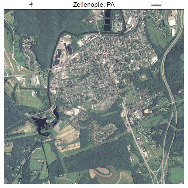 Zelienople, PA air photo map