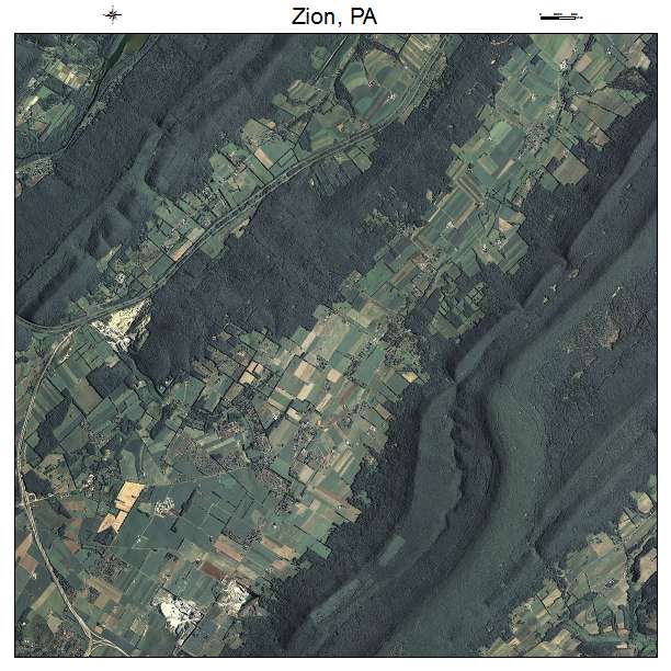 Zion, PA air photo map