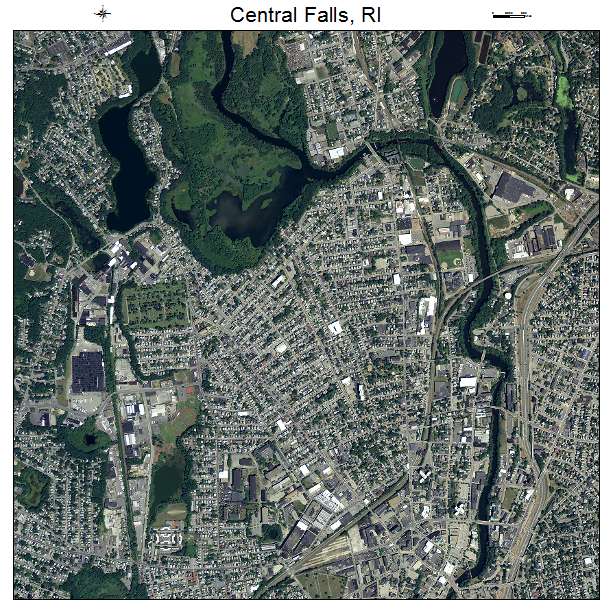 Central Falls, RI air photo map