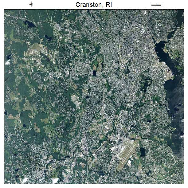 Cranston, RI air photo map