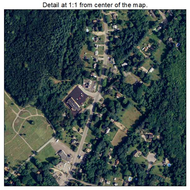 Ashaway, Rhode Island aerial imagery detail