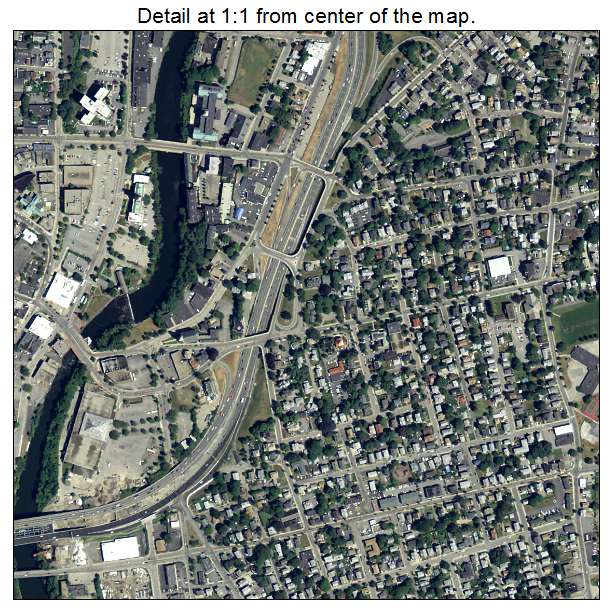 Pawtucket, Rhode Island aerial imagery detail