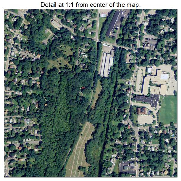 Wakefield Peacedale, Rhode Island aerial imagery detail