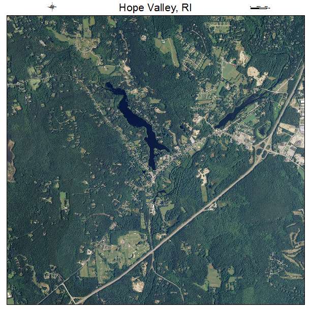 Hope Valley, RI air photo map