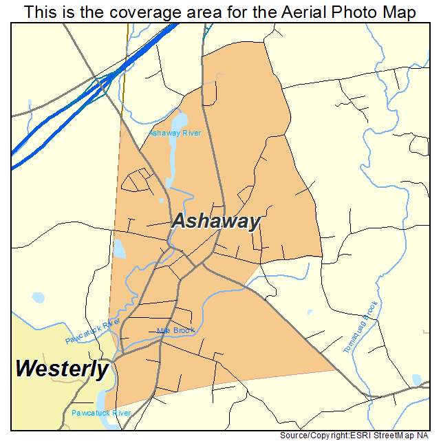 Ashaway, RI location map 